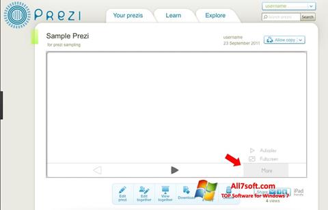 Στιγμιότυπο οθόνης Prezi Windows 7