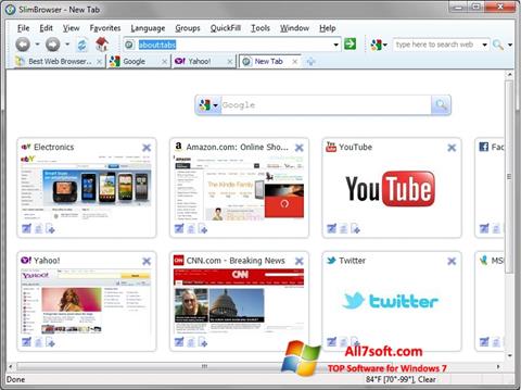Στιγμιότυπο οθόνης SlimBrowser Windows 7