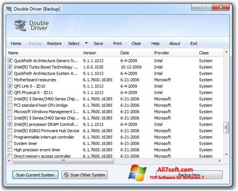 Στιγμιότυπο οθόνης Double Driver Windows 7