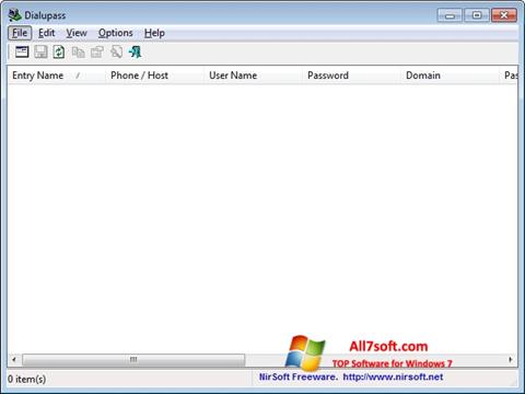 Στιγμιότυπο οθόνης Dialupass Windows 7