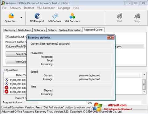 Στιγμιότυπο οθόνης Advanced Office Password Recovery Windows 7