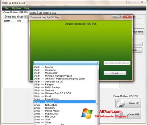 Στιγμιότυπο οθόνης XBoot Windows 7