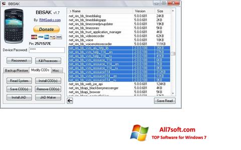 Στιγμιότυπο οθόνης BBSAK Windows 7