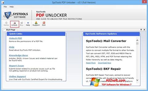 Στιγμιότυπο οθόνης PDF Unlocker Windows 7