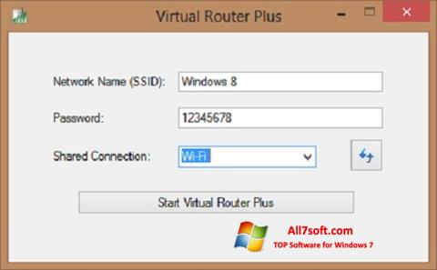 Στιγμιότυπο οθόνης Virtual Router Plus Windows 7
