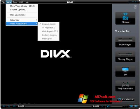 Στιγμιότυπο οθόνης DivX Player Windows 7