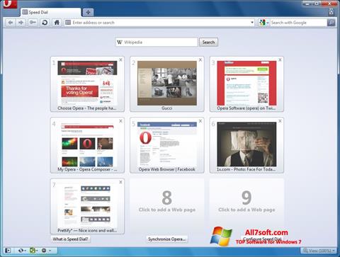Στιγμιότυπο οθόνης Opera Windows 7