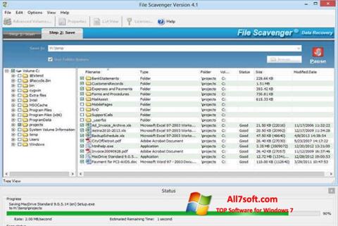 Στιγμιότυπο οθόνης File Scavenger Windows 7