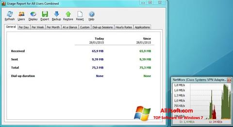 Στιγμιότυπο οθόνης NetWorx Windows 7