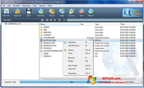 Στιγμιότυπο οθόνης WinISO Windows 7