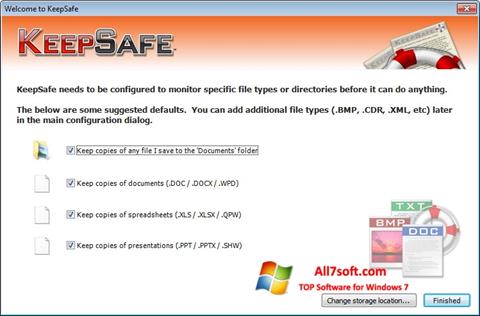 Στιγμιότυπο οθόνης KeepSafe Windows 7