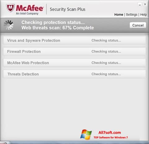 Στιγμιότυπο οθόνης McAfee Security Scan Plus Windows 7