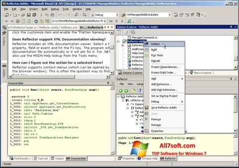 Στιγμιότυπο οθόνης Reflector Windows 7