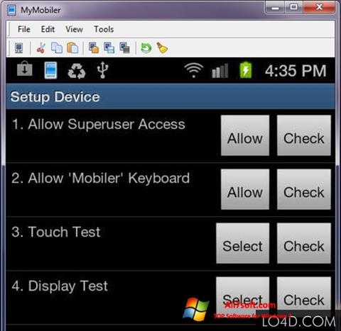 Στιγμιότυπο οθόνης MyMobiler Windows 7