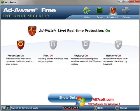 Στιγμιότυπο οθόνης Ad-Aware Windows 7