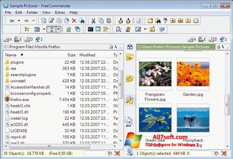 Στιγμιότυπο οθόνης FreeCommander Windows 7