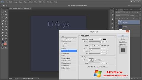 Στιγμιότυπο οθόνης Adobe Photoshop CC Windows 7
