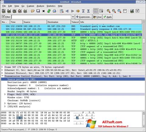 Στιγμιότυπο οθόνης Wireshark Windows 7