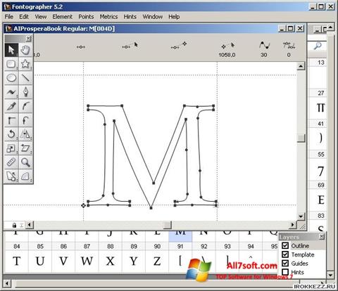 Στιγμιότυπο οθόνης Fontographer Windows 7