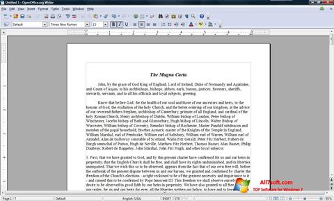 Στιγμιότυπο οθόνης OpenOffice Windows 7