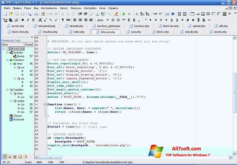 Στιγμιότυπο οθόνης PHP Expert Editor Windows 7