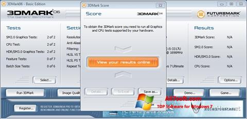 Στιγμιότυπο οθόνης 3DMark06 Windows 7