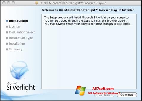 Στιγμιότυπο οθόνης Microsoft Silverlight Windows 7
