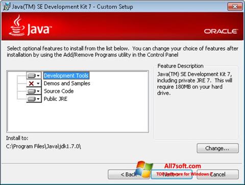 Στιγμιότυπο οθόνης Java SE Development Kit Windows 7