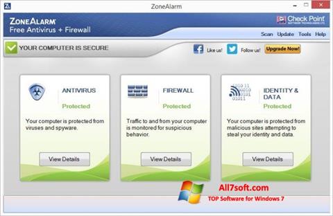 Στιγμιότυπο οθόνης ZoneAlarm Windows 7
