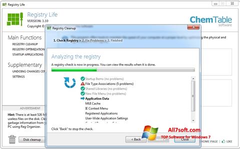 Στιγμιότυπο οθόνης Registry Life Windows 7