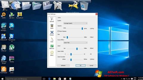 Στιγμιότυπο οθόνης RocketDock Windows 7