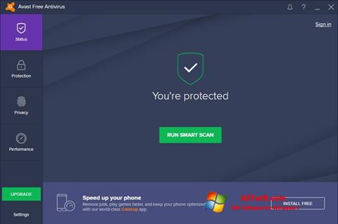 Στιγμιότυπο οθόνης Avast Free Antivirus Windows 7