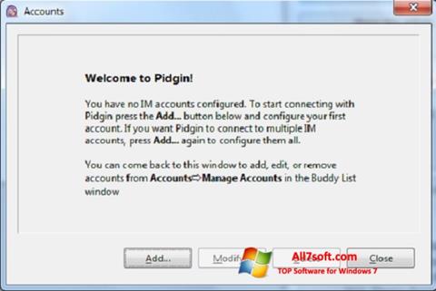 Στιγμιότυπο οθόνης Pidgin Windows 7