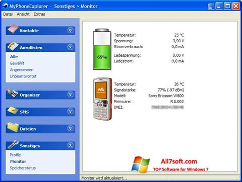 Στιγμιότυπο οθόνης MyPhoneExplorer Windows 7