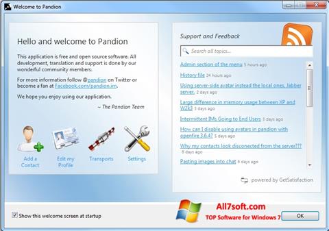 Στιγμιότυπο οθόνης Pandion Windows 7