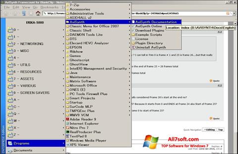 Στιγμιότυπο οθόνης AviSynth Windows 7