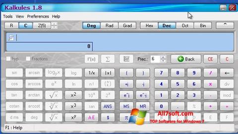 Στιγμιότυπο οθόνης Kalkules Windows 7