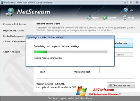 Στιγμιότυπο οθόνης NetScream Windows 7