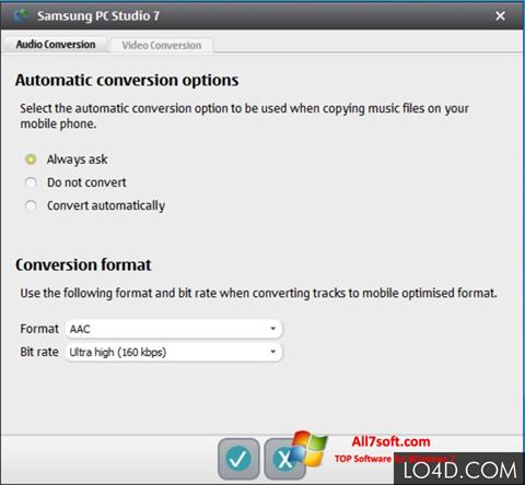 Στιγμιότυπο οθόνης Samsung PC Studio Windows 7