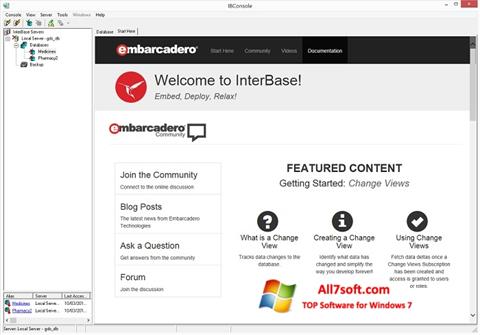 Στιγμιότυπο οθόνης InterBase Windows 7