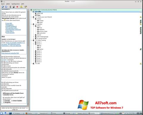 Στιγμιότυπο οθόνης Mumble Windows 7
