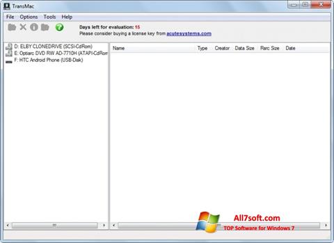 Στιγμιότυπο οθόνης TransMac Windows 7