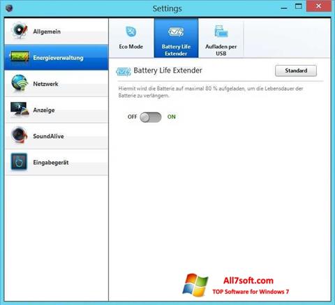 Στιγμιότυπο οθόνης Easy Settings Windows 7
