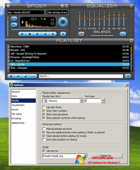 Στιγμιότυπο οθόνης Spider Player Windows 7