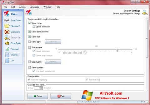 Στιγμιότυπο οθόνης DupKiller Windows 7