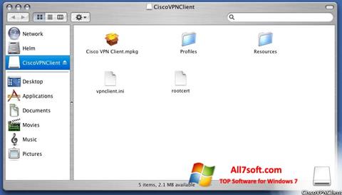 Στιγμιότυπο οθόνης Cisco VPN Client Windows 7
