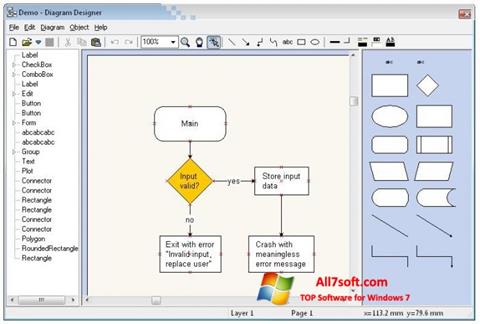 Στιγμιότυπο οθόνης Diagram Designer Windows 7