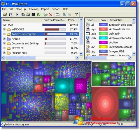 Στιγμιότυπο οθόνης WinDirStat Windows 7
