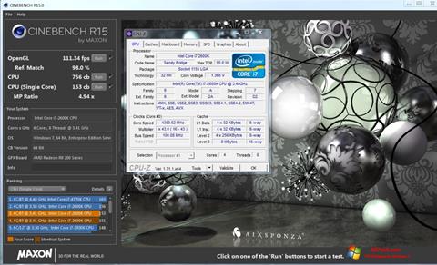 Στιγμιότυπο οθόνης CINEBENCH Windows 7