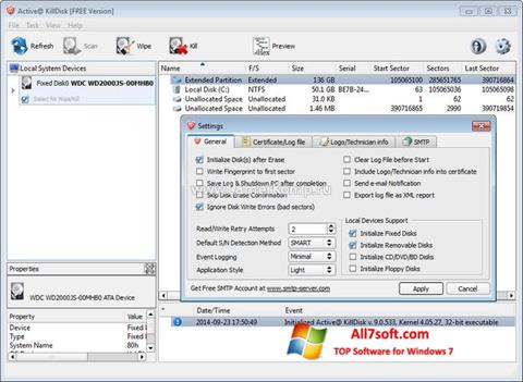 Στιγμιότυπο οθόνης Active KillDisk Windows 7